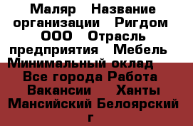 Маляр › Название организации ­ Ригдом, ООО › Отрасль предприятия ­ Мебель › Минимальный оклад ­ 1 - Все города Работа » Вакансии   . Ханты-Мансийский,Белоярский г.